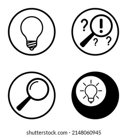 Circles1-2 Flat Icon Set Isolated On White Background