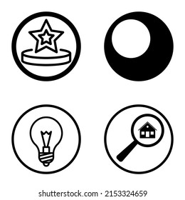 Circles1-2 Flat Icon Set Isolated On White Background