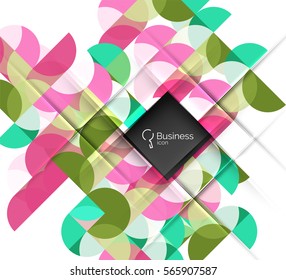 Circlesabstract background. Vector template background for workflow layout, diagram, number options or web design