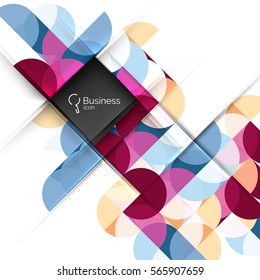 Circlesabstract background. Vector template background for workflow layout, diagram, number options or web design