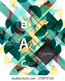 Circlesabstract background. Vector template background for workflow layout, diagram, number options or web design