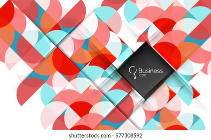 Circlesabstract background. Vector template background for workflow layout, diagram, number options or web design