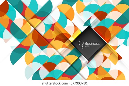 Circlesabstract background. Vector template background for workflow layout, diagram, number options or web design