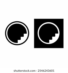 ein kreisförmiges Logo schwarz-weiß
