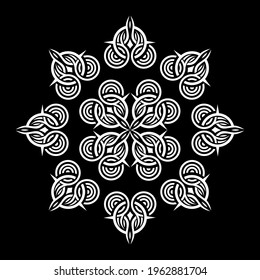 Circle-Shaped Motif Ornamental. Decoration for Interior, Exterior, Carpet, Textile, Garment, Cloth, Silk, Tile, Plastic, Paper, Wrapping, Wallpaper, Pillow, Sofa, Background, Ect. Vector Illustration