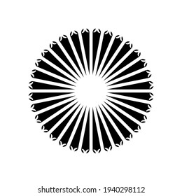 Circle-Shaped Motif Pattern. Contemporary Decoration for Interior, Exterior, Carpet, Textile, Garment, Cloth, Silk, Tile, Plastic, Paper, Wrapping, Wallpaper, Pillow, Sofa, Background, Ect. Vector 