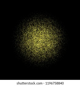 Circle.Vector background with golden texture.