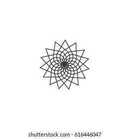 Circling Shapes Object Design Logo Vector
