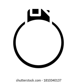 circometer measuring equipment glyph icon vector. circometer measuring equipment sign. isolated contour symbol black illustration