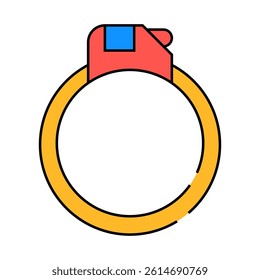 circometer measuring equipment line icon vector. circometer measuring equipment sign. isolated symbol illustration