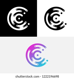 Circuit Abstract C Letter Logo