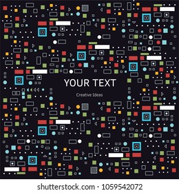 Circuit abstract shapes technology background vector illustration.