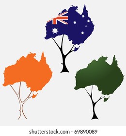 circuit of Australia in the form of tree crown