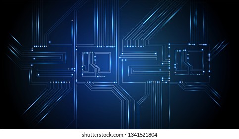 Circuit Board 2020, Technology CPU, Microprocessor Interface. Futuristic Vector Background. Circuit Number Digital Concept. PCB Illustration Happy New Year 2020