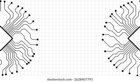Ilustración de fondo abstracto de placa de circuito. 