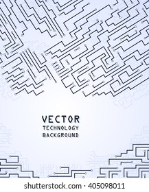 Circuit board abstract background. Technology, computer. Vector illustration.