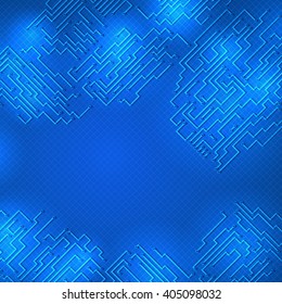 Circuit board abstract background. Technology, computer. Vector illustration.