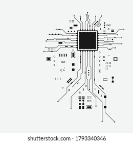 Circuit board abstract background. - Vector or illustration. - Microchip pattern for design.