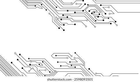 Circuit board abstract background. Vector futuristic illustration.