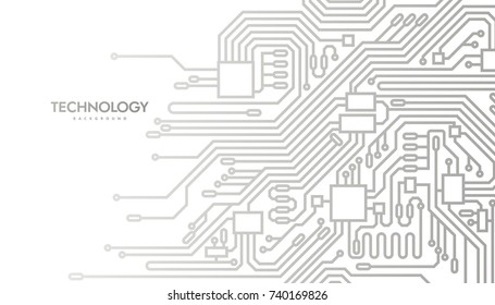 Circuit board abstract background. Vector futuristic illustration. Microchip pattern for design. Microprocessor scheme. Hardware technology concept
