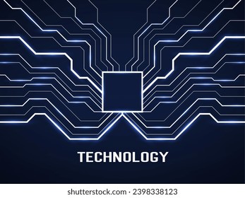 Circuit board. Abstract technology background. Microprocessor. Microchip. Vector illustration