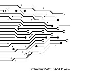 Circuit board abstract technology geometric shape on white background	
