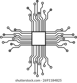 Circuit board abstract technology on white background