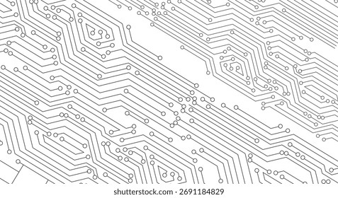 Tecnología abstracta de la placa de circuito en el fondo blanco