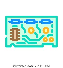 circuit board ai integration color icon vector. circuit board ai integration sign. isolated symbol illustration