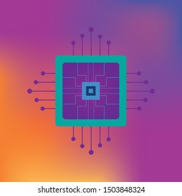Circuit board, Artificial intelligence concept, vector illustration