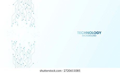 Anuncio digital azul del fondo de la placa de circuito con el componente electrónico del semiconductor del chip del ai. Concepto futurista de la innovación de la IA. Fondo azul Tecnología