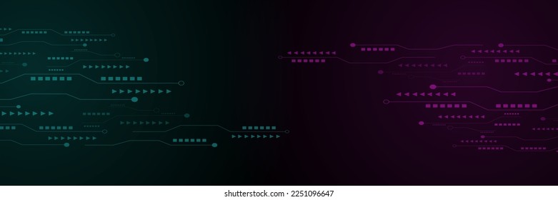 Fondo de la placa de circuito. El telón de fondo de la tecnología digital. Concepto Tecnológico. Ilustración electrónica de la tarjeta madre. Tecnología Digital De Alta Tecnología E Ingeniería. 