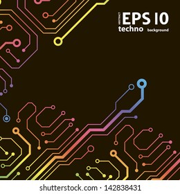 circuit board background. eps10 vector illustration