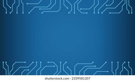 Circuit Board Background Motherboard Technology Blue Gradient Vector
