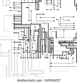 Circuit board background, technology style illustration