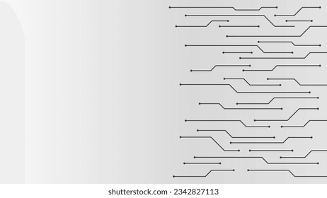 Circuit Board Background Technology White Gradient Half Blank Area
