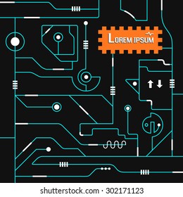 Circuit board background vector design