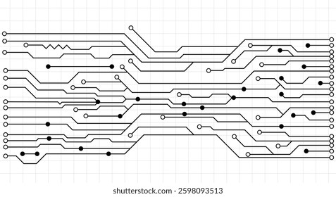 Circuit board background. Vector electronic background. Abstract background with circuit board, technology design. High tech connection system