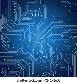 Circuit board background. Vector electronic background.