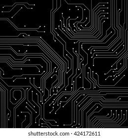 Circuit board background. Vector electronic background.