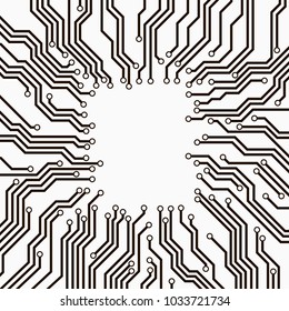 Circuit board background, vector frame. EPS 8 no transparency