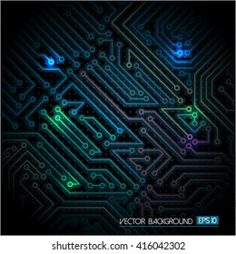 Circuit board background. Vector illustration