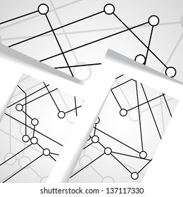 Circuit board banner for your design, digital Illustration.