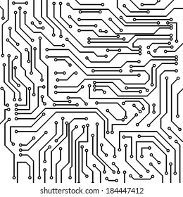 Printed Circuit Board Black White Computer Stock Vector (Royalty Free ...