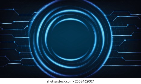 Circuit board blue technology background. Abstract technology illustration 