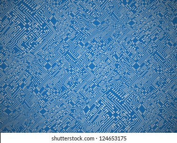 Circuit board blue vector abstract background