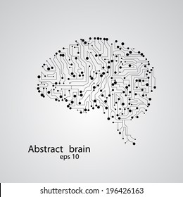 Circuit board brain eps 10, vector illustration