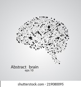 Circuit board brain eps 10, vector illustration