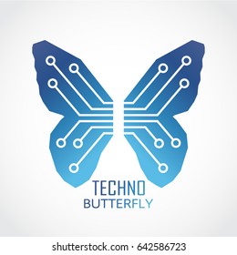 Circuit Board Butterfly Logo