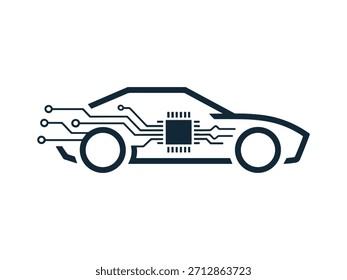 Leiterplattenwagen mit Mikrochip